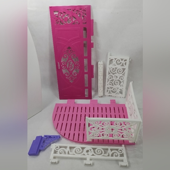 Replacement Parts For Barbie Dreamhouse Playset Patio Floor Rails Door Pillar - Picture 1 of 9